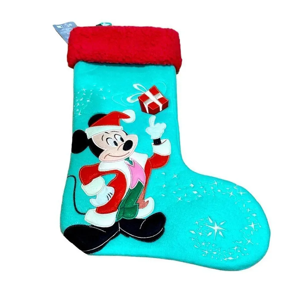 Disney Parks Santa Mickey Mouse Classic Christmas Holiday Stocking New